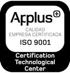 Selo de Certificação ISO 9001 e Technological Center para Equipamentos de Ozonização Profissional.